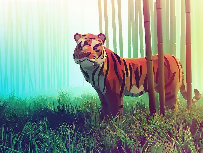 Awesome Vector Illustration. High detailed abstractions and low poly animals that catch your eyes